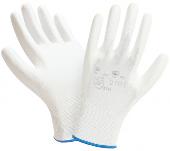 Перчатки нейлоновые с полиуретановым покрытием 2101