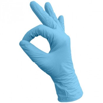 Перчатки нитриловые Nitrile OPTIMA смотровые неопудр., голубые 3,0 гр.