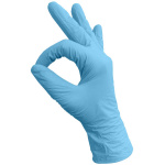 Перчатки нитриловые смотровые неопудренные, голубые 3,5 гр. (уп.50пар)
