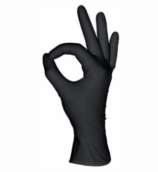 Перчатки нитриловые неопудренные Nitrile, черные, 3,5гр. (уп.50пар) 