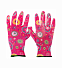 Перчатки САДОВЫЕ розовые, нейлон 13кл, прозрачный нитрил (12/120пар)