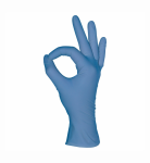 Перчатки нитриловые неопудренные HARD, голубые 6,0гр.
