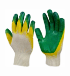 Перчатки трикотажные с 2-м латексным покрытием Зеленые