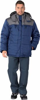 Куртка ШАТЛ утеплённая, т/синий-серый
