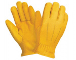 Перчатки RL7 кожаные желтые КРС на меху 0145